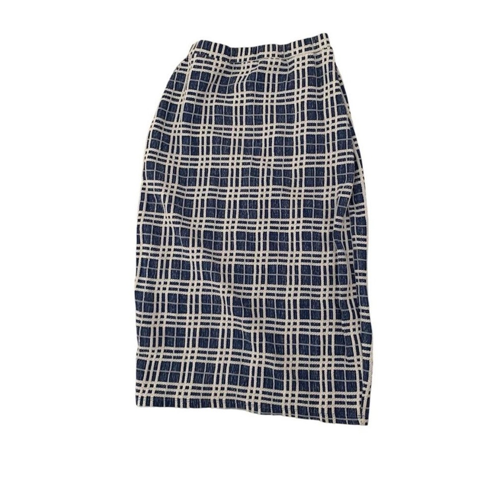 free press plaid pencil midi skirt